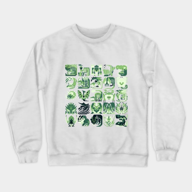 MHW Icons - GBA style Crewneck Sweatshirt by Drin